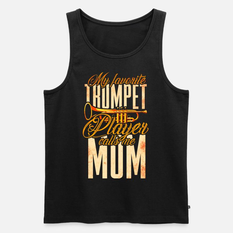 Trompete Mutter Blasmusik - Männer Premium Bio Tank Top - Schwarz