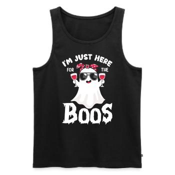 Skull Horror Halloween Gift - Men's Premium Organic Tank Top - black - Front - AI Model Male 178 light (178cm)