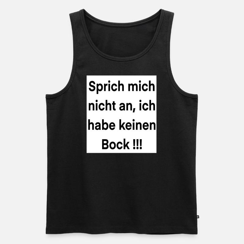 Keinen Bock! - Männer Premium Bio Tank Top - Schwarz