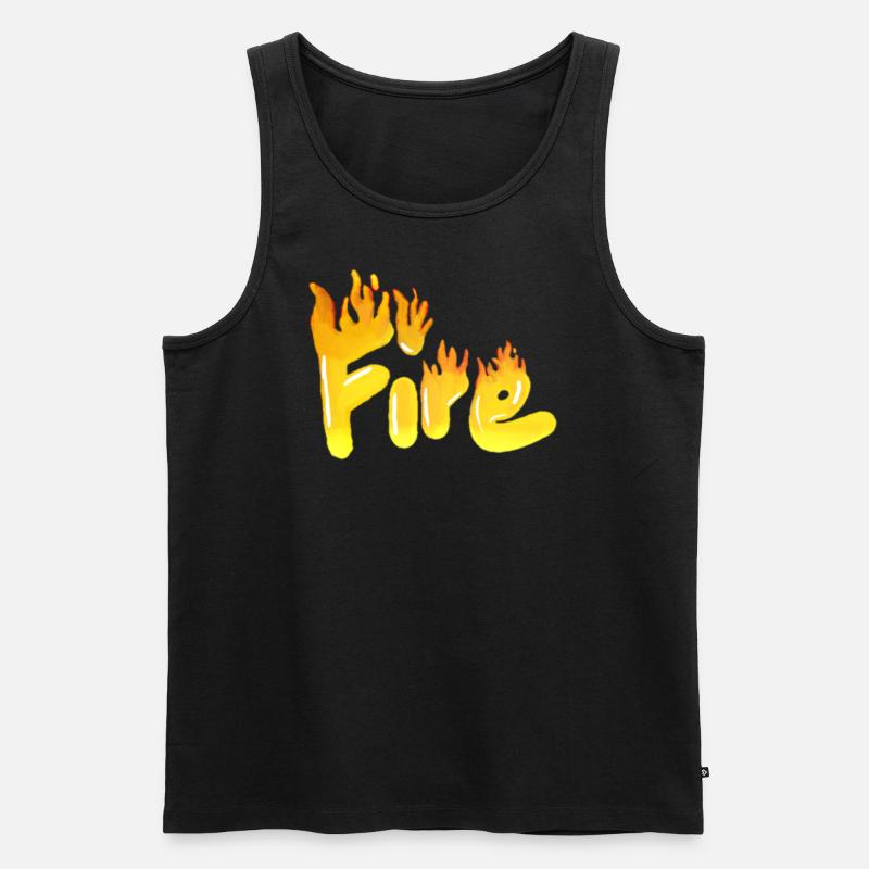 Feuerspucker FIRE - Männer Premium Bio Tank Top - Schwarz