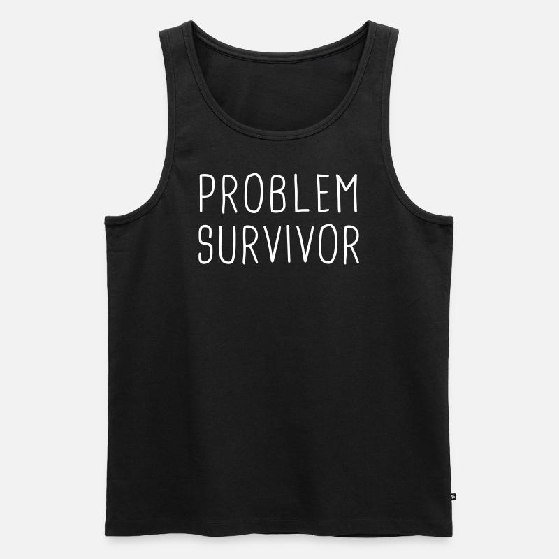 Problem Survivor - Männer Premium Bio Tank Top - Schwarz