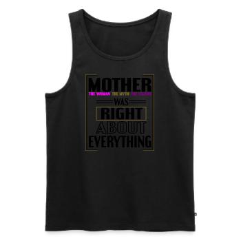 MOM THE WOMAN MYTH LEGEND - Men's Premium Organic Tank Top - black - Front - Michal (187cm)