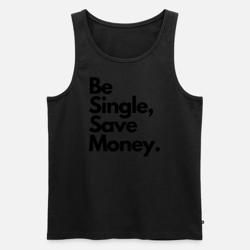 Be single Save Monay - Männer Premium Bio Tank Top - Schwarz