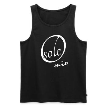 O sole mio - Männer Premium Bio Tank Top - Schwarz - Vorne - AI Model Male 178 light (178cm)
