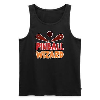 Pinball Wizard Pinball Machine Pinball Gift - Men's Premium Organic Tank Top - black - Front - AI Model Male 178 light (178cm)