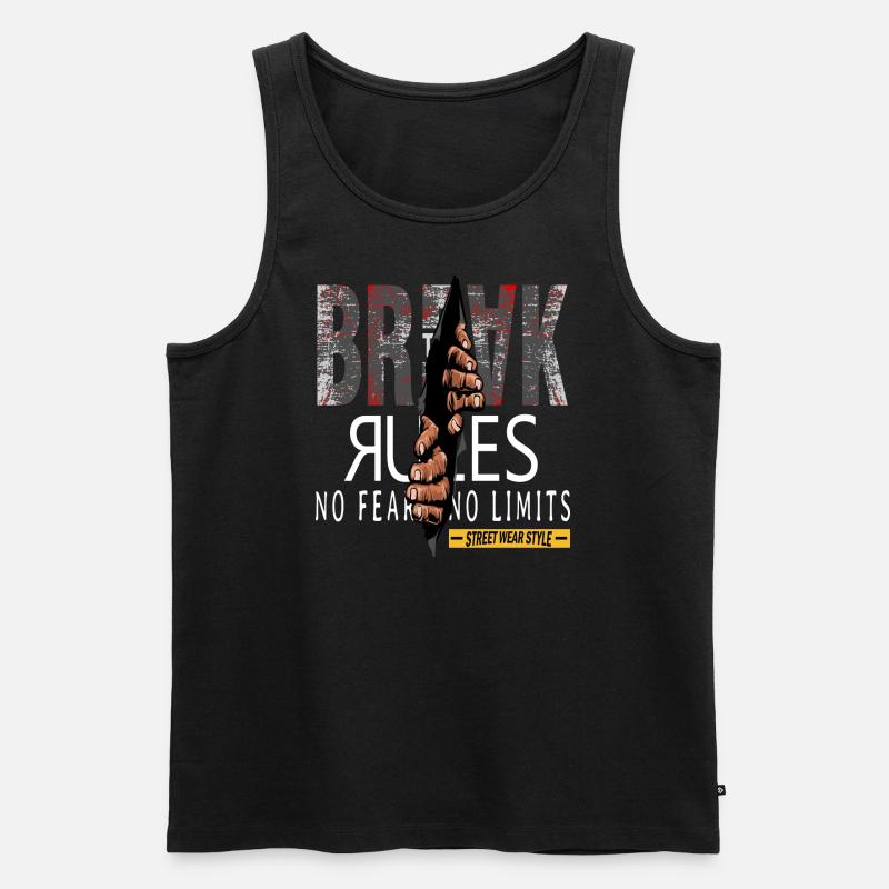 Règles de pause - Regeln Brechen - Débardeur bio Premium Homme - noir