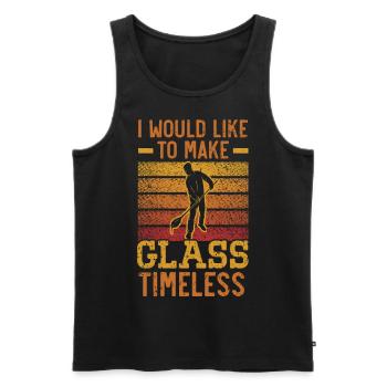 I would like to make glass timeless glassblowers - Men's Premium Organic Tank Top - black - Front - Michal (187cm)