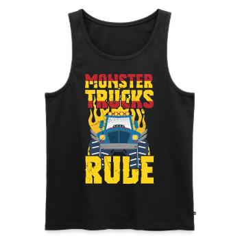 Monster Trucks Rule - Männer Premium Bio Tank Top - Schwarz - Vorne - Michal (187cm)