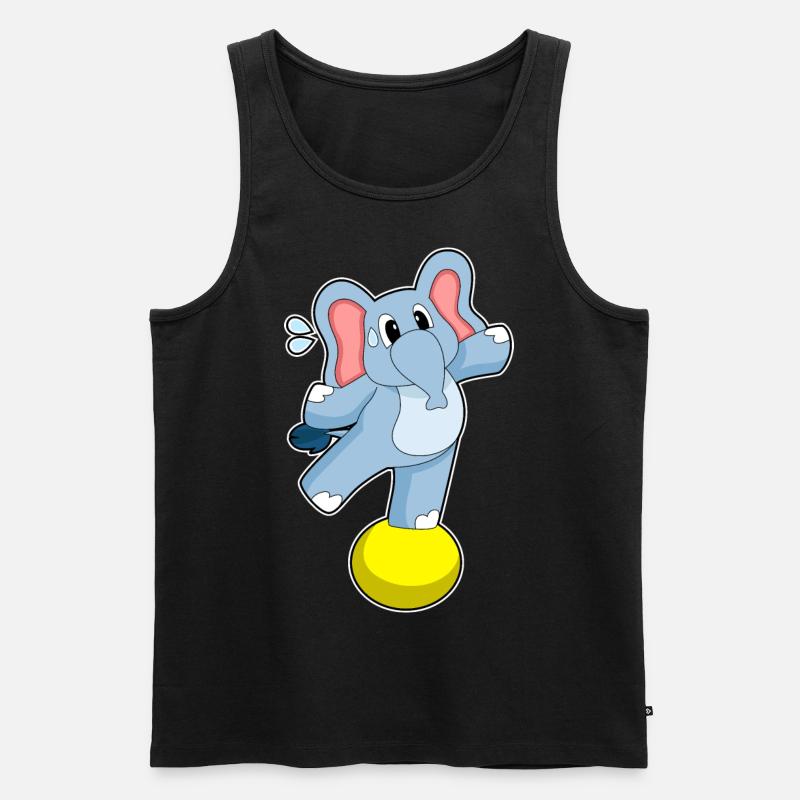 Cirque des éléphants - Débardeur bio Premium Homme - noir
