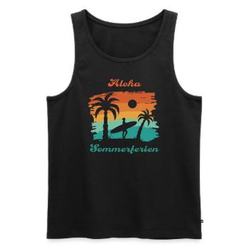 Aloha Sommerferien Surferin Strand Ferien - Männer Premium Bio Tank Top - Schwarz - Vorne - Michal (187cm)