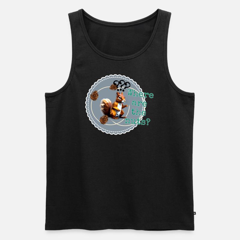 Where are the nuts? - Männer Premium Bio Tank Top - Schwarz