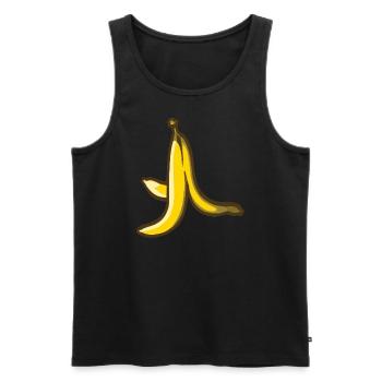Banana / Banana Peel - Men's Premium Organic Tank Top - black - Front - AI Model Male 178 light (178cm)