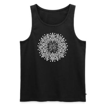 Chladni Oscillation Fashion for the Trend-Conscious - Men's Premium Organic Tank Top - black - Front - AI Model Male 178 light (178cm)