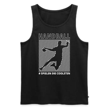 Handball Handballer Handball Spielen Die Coolsten - Männer Premium Bio Tank Top - Schwarz - Vorne - Michal (187cm)