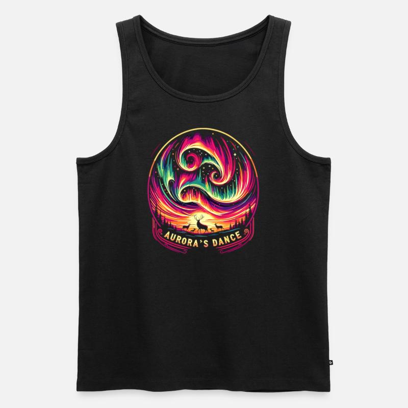 Lebendiges Nachtleben - Männer Premium Bio Tank Top - Schwarz