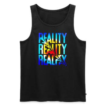 Reality - Männer Premium Bio Tank Top - Schwarz - Vorne - Michal (187cm)