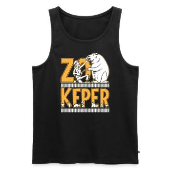 Zookeeper Animal Zoo Wildlife Lover Safari Savanna - Männer Premium Bio Tank Top - Schwarz - Vorne - Michal (187cm)