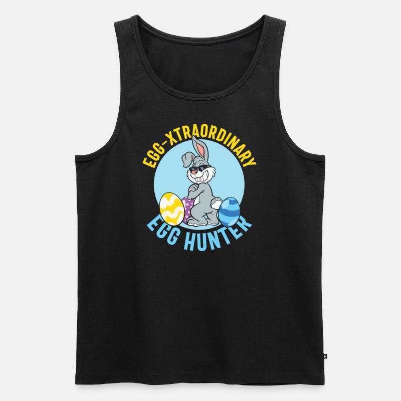 Egg-Xtraordinary - Männer Premium Bio Tank Top - Schwarz
