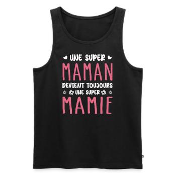 A Super Mom always becomes a Super Granny - Men's Premium Organic Tank Top - black - Front - Michal (187cm)