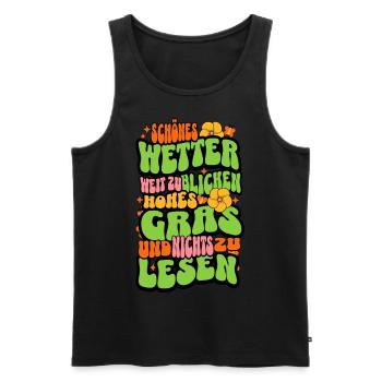 Nice weather - Men's Premium Organic Tank Top - black - Front - AI Model Male 178 light (178cm)