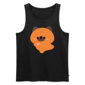 Love German Shepherd - Men's Premium Organic Tank Top - black - Front - AI Model Male 178 light (178cm)