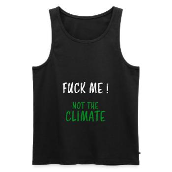 Baise-moi pas le climat en disant protection de l'environnement climat - Débardeur bio Premium Homme - noir - Devant - AI Model Male 178 light (178cm)