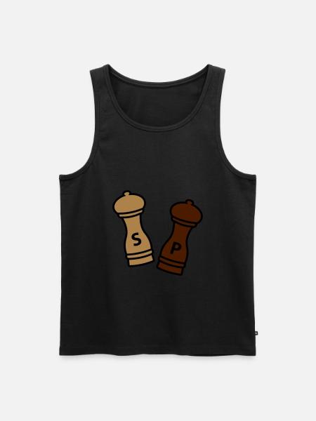 Peper en zout / cadeau idee hobbykok / kruiden - Mannen Premium Bio Tanktop - zwart
