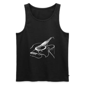 Akustische Gitarre - Musik Liebhaber - Männer Premium Bio Tank Top - Schwarz - Vorne - AI Model Male 178 light (178cm)