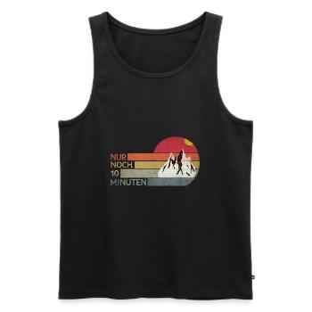 Bergsteigen Nur noch 10 Minuten Wandern - Männer Premium Bio Tank Top - Schwarz - Vorne - Michal (187cm)