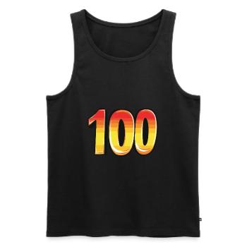 100 Number Colorful - Men's Premium Organic Tank Top - black - Front - Michal (187cm)