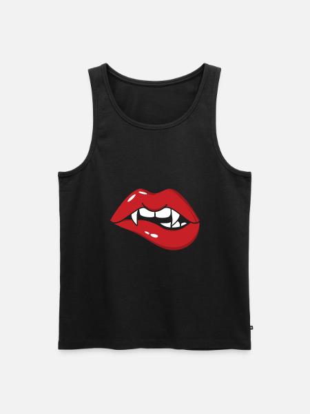 Halloween Vampire Mouth - Men's Premium Organic Tank Top - black