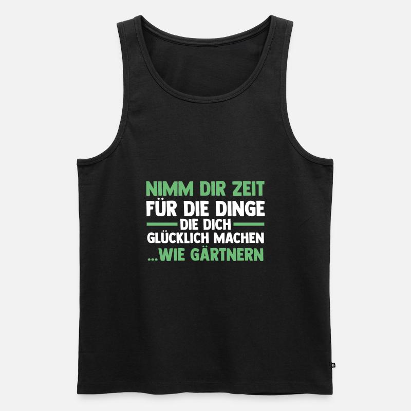 Gartenarbeit Hobbygärtner Gärtner Garten - Männer Premium Bio Tank Top - Schwarz