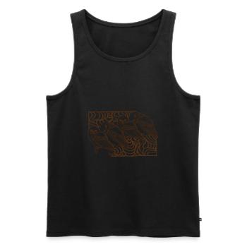 Süße Hand gezeichnete Eulen, Illustration - Männer Premium Bio Tank Top - Schwarz - Vorne - AI Model Male 178 light (178cm)