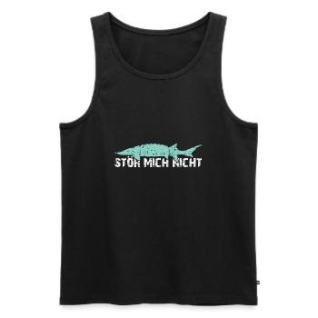 Stör mich nicht | Störangeln | Störzucht - Männer Premium Bio Tank Top - Schwarz - Vorne - AI Model Male 178 light (178cm)