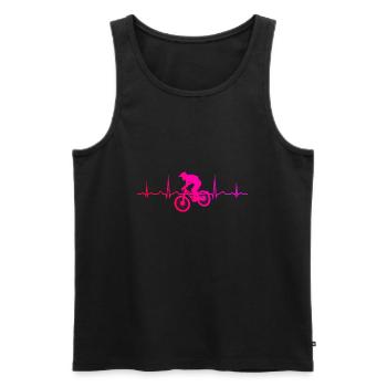 Cyclists Cycling Men MTB Mountain Bikers - Men's Premium Organic Tank Top - black - Front - AI Model Male 178 light (178cm)
