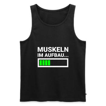Muscles en développement Fitness Athlètes Entraînement musculaire - Débardeur bio Premium Homme - noir - Devant - Michal (187cm)