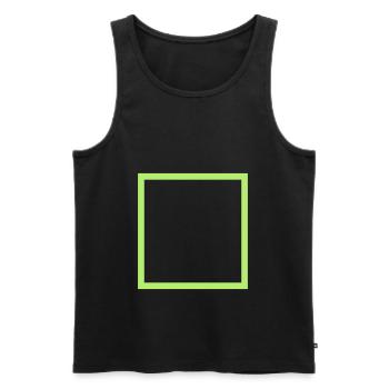 Square Square Pattern - Men's Premium Organic Tank Top - black - Front - AI Model Male 178 light (178cm)