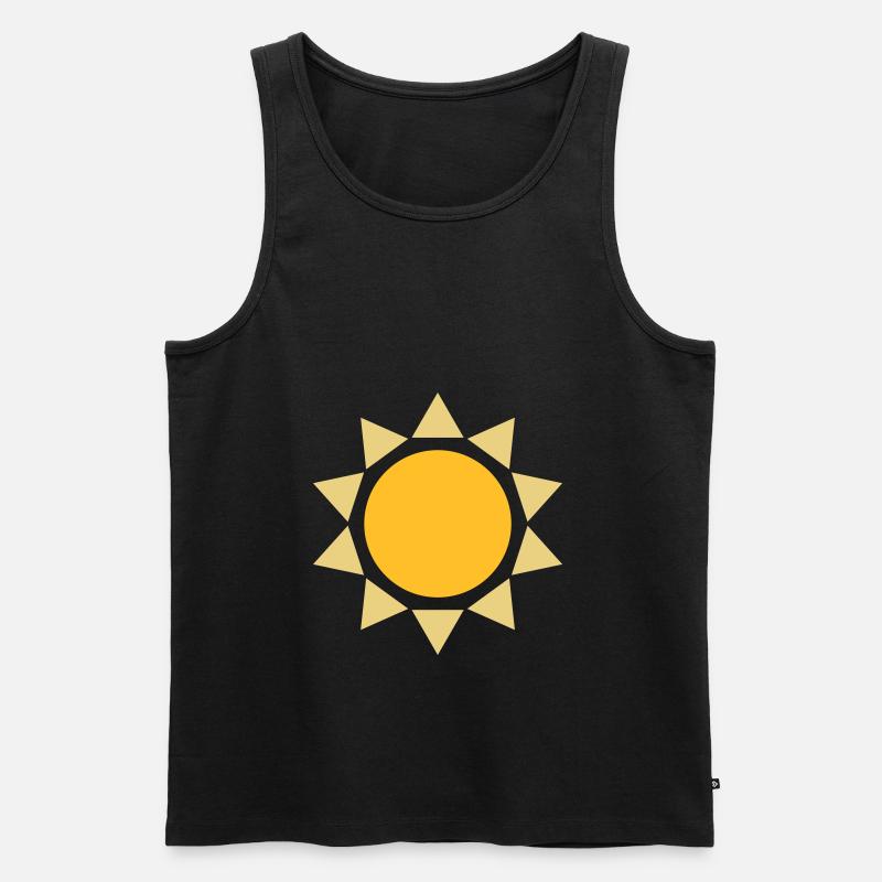 Sonne Form Design - Männer Premium Bio Tank Top - Schwarz