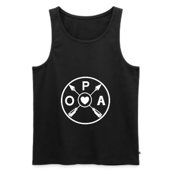 Grandpa and Grandma Sayings Gift - Men's Premium Organic Tank Top - black - Front - Michal (187cm)