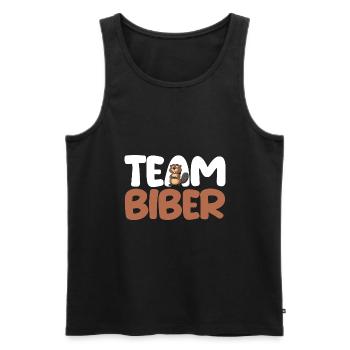 Nagetier Biberliebhaber Biber - Männer Premium Bio Tank Top - Schwarz - Vorne - AI Model Male 178 light (178cm)