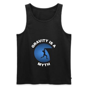 Gravity is a Myth - Männer Premium Bio Tank Top - Schwarz - Vorne - AI Model Male 178 light (178cm)
