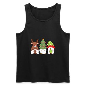 Noël Noël Gnomies - Débardeur bio Premium Homme - noir - Devant - Michal (187cm)
