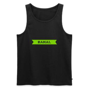 die Banalität des Lebens - Männer Premium Bio Tank Top - Schwarz - Vorne - Michal (187cm)