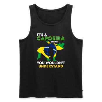It's A Capoeira Thing, You Wouldn't Understand - Men's Premium Organic Tank Top - black - Front - Michal (187cm)