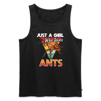 Just A Girl Who Loves Ants - Men's Premium Organic Tank Top - black - Front - Michal (187cm)