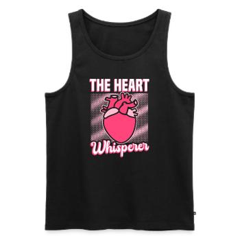 Cardiac Nurse - The Heart Whisperer - Men's Premium Organic Tank Top - black - Front - AI Model Male 178 light (178cm)