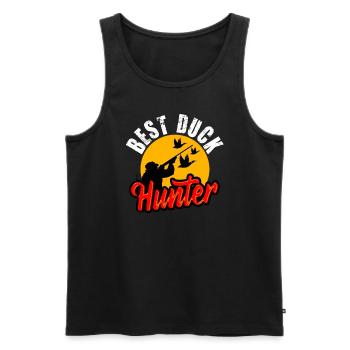 Best Duck Hunter - Men's Premium Organic Tank Top - black - Front - Michal (187cm)