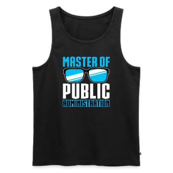 Master of Public Administration - Men's Premium Organic Tank Top - black - Front - Michal (187cm)