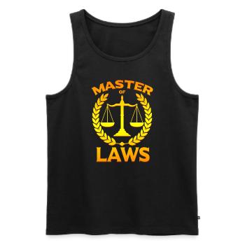 Master of Laws - Men's Premium Organic Tank Top - black - Front - Michal (187cm)