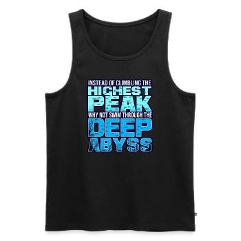 Instead Of Climbing The Highest Peak - Men's Premium Organic Tank Top - black - Front - Michal (187cm)